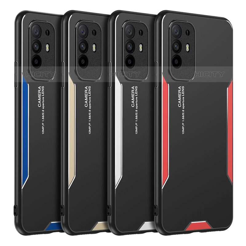 Funda Lujo Marco de Aluminio y Silicona Carcasa Bumper para Oppo A95 5G