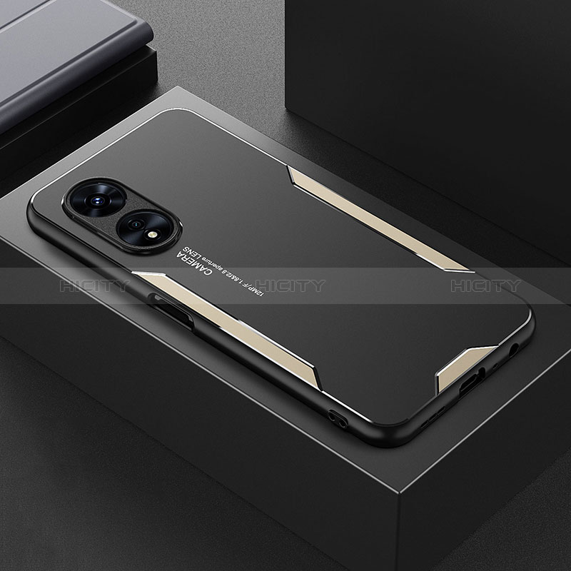 Funda Lujo Marco de Aluminio y Silicona Carcasa Bumper para Oppo A97 5G