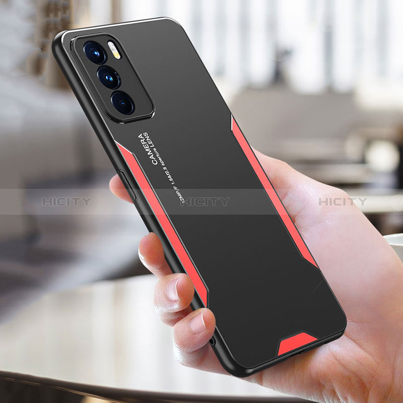 Funda Lujo Marco de Aluminio y Silicona Carcasa Bumper para Oppo K9 Pro 5G