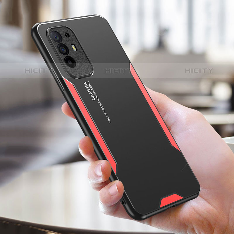 Funda Lujo Marco de Aluminio y Silicona Carcasa Bumper para Oppo Reno5 Z 5G