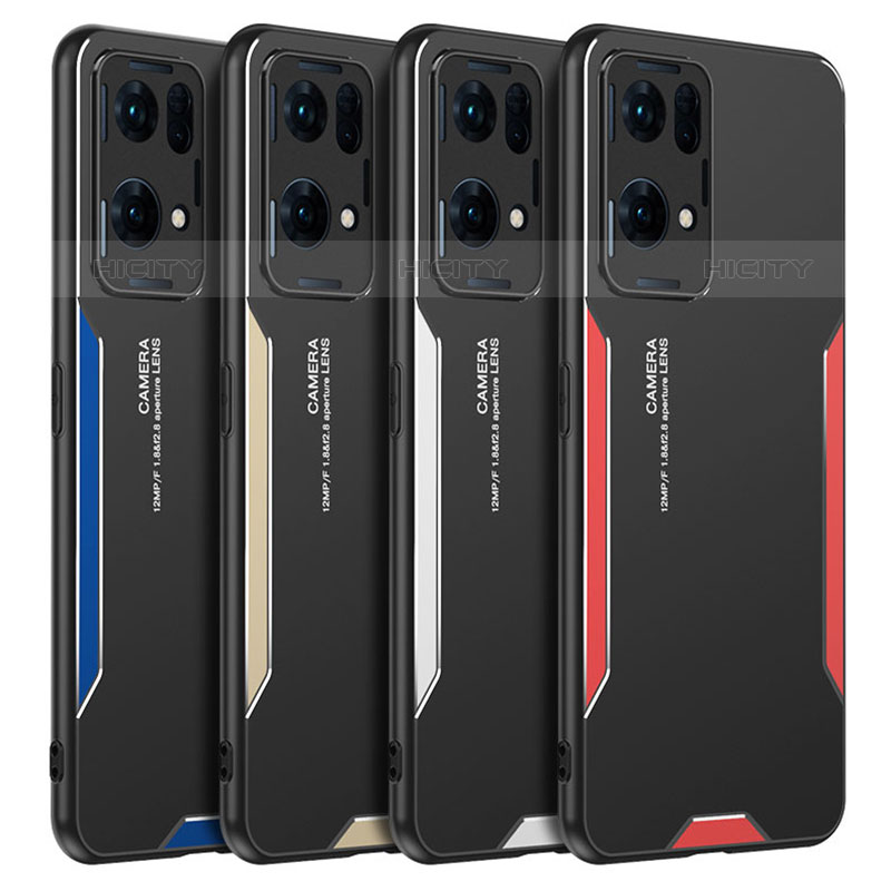 Funda Lujo Marco de Aluminio y Silicona Carcasa Bumper para Oppo Reno7 Pro 5G