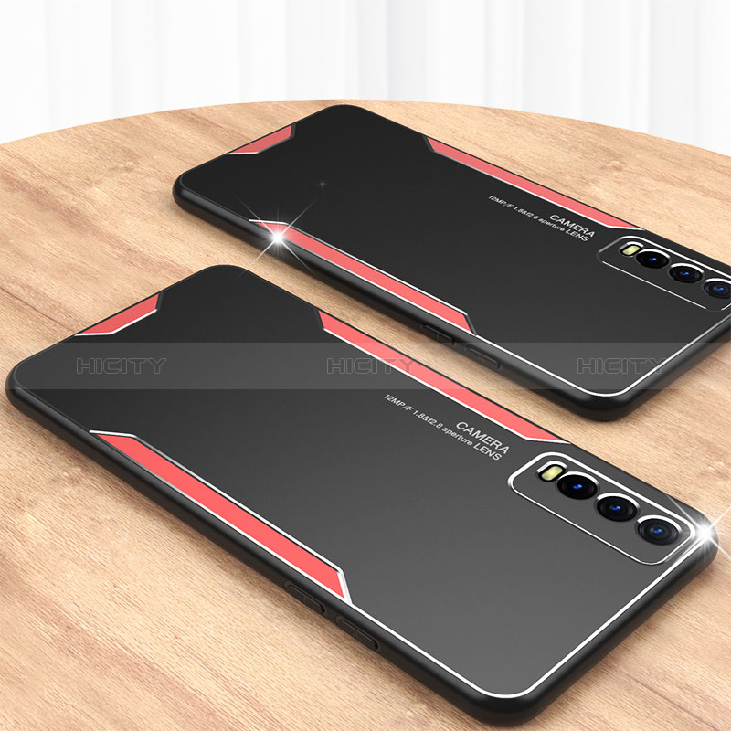 Funda Lujo Marco de Aluminio y Silicona Carcasa Bumper para Vivo Y12s (2021)