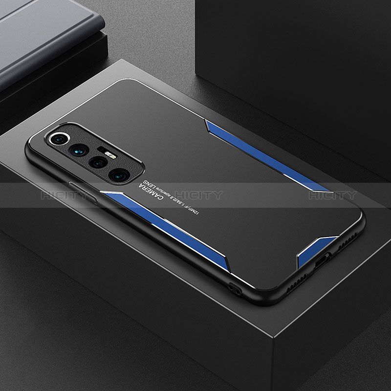 Funda Lujo Marco de Aluminio y Silicona Carcasa Bumper para Xiaomi Mi 10S 5G Azul