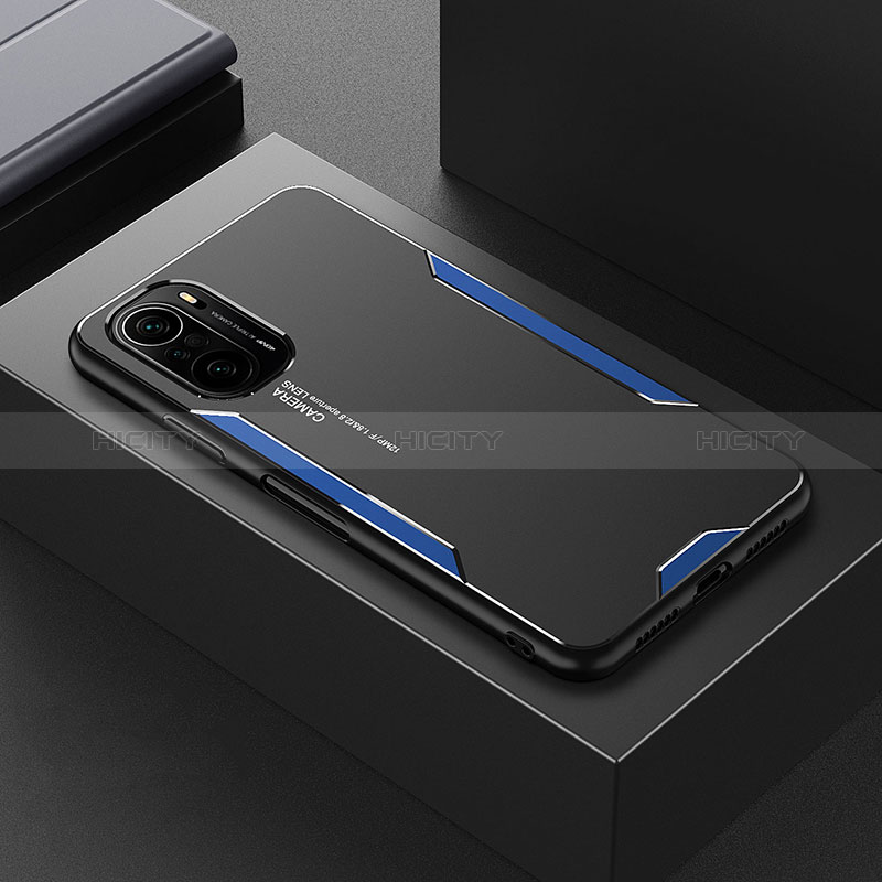 Funda Lujo Marco de Aluminio y Silicona Carcasa Bumper para Xiaomi Mi 11i 5G Azul