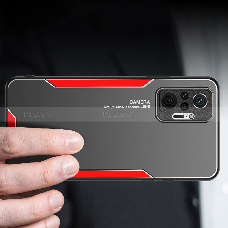 Funda Lujo Marco de Aluminio y Silicona Carcasa Bumper para Xiaomi Redmi Note 10 Pro 4G