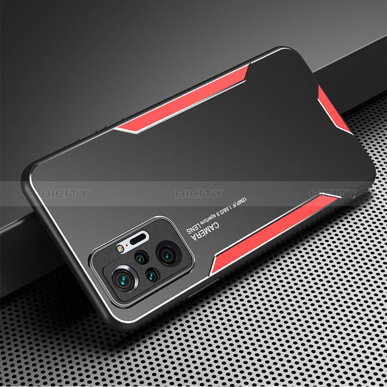 Funda Lujo Marco de Aluminio y Silicona Carcasa Bumper para Xiaomi Redmi Note 10 Pro 4G