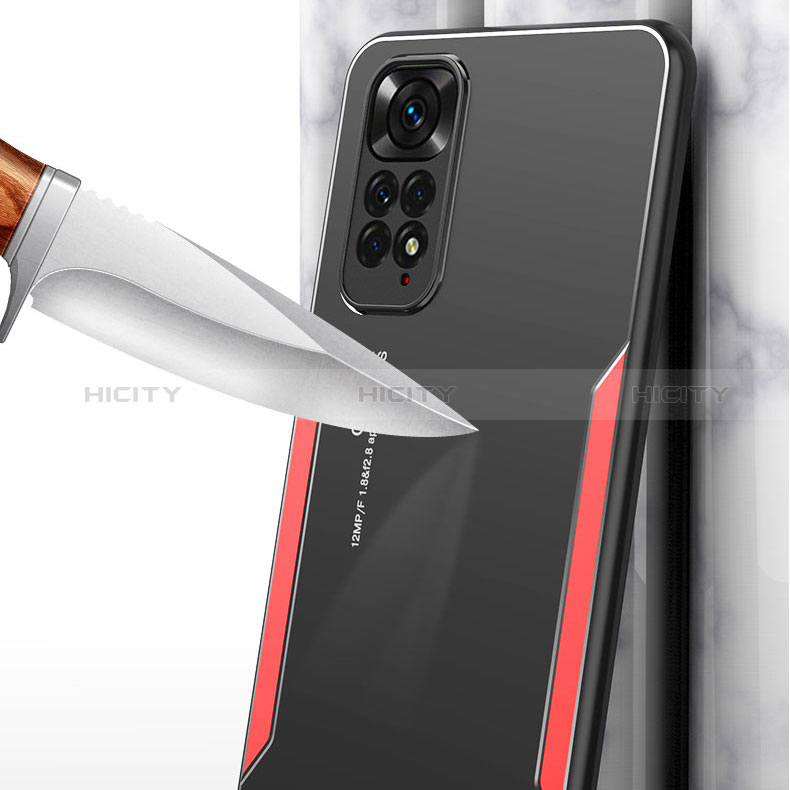 Funda Lujo Marco de Aluminio y Silicona Carcasa Bumper para Xiaomi Redmi Note 11 4G (2022)