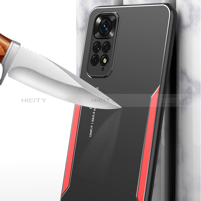 Funda Lujo Marco de Aluminio y Silicona Carcasa Bumper para Xiaomi Redmi Note 11 Pro 4G