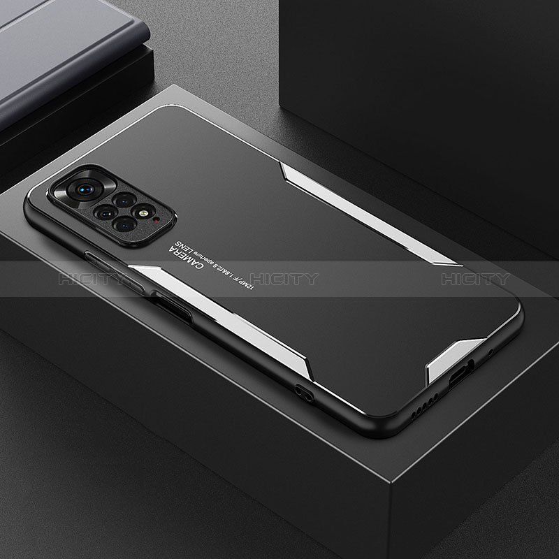 Funda Lujo Marco de Aluminio y Silicona Carcasa Bumper para Xiaomi Redmi Note 11 Pro 5G