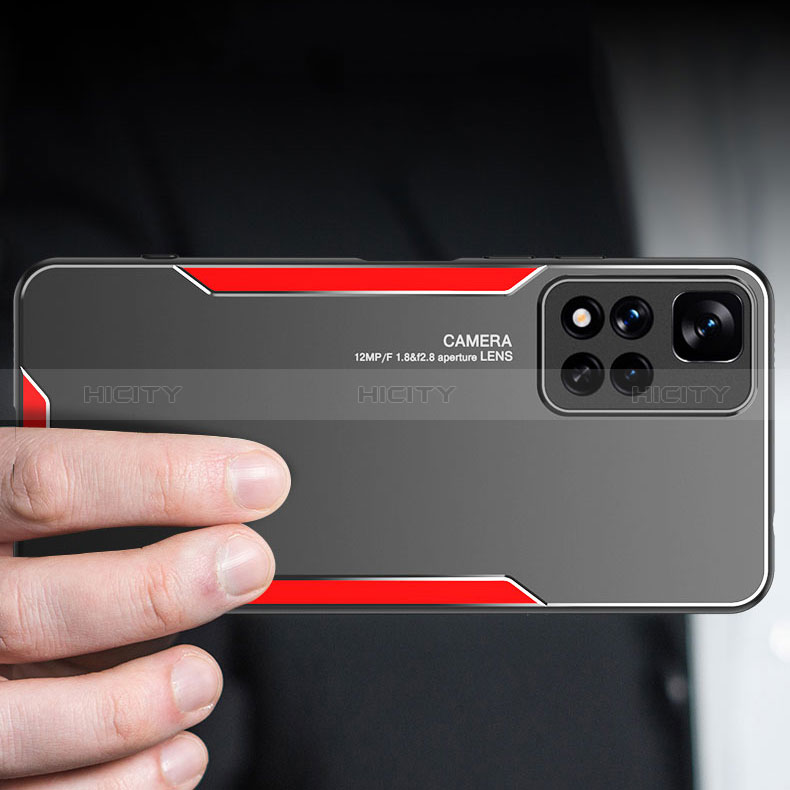 Funda Lujo Marco de Aluminio y Silicona Carcasa Bumper para Xiaomi Redmi Note 11 Pro+ Plus 5G