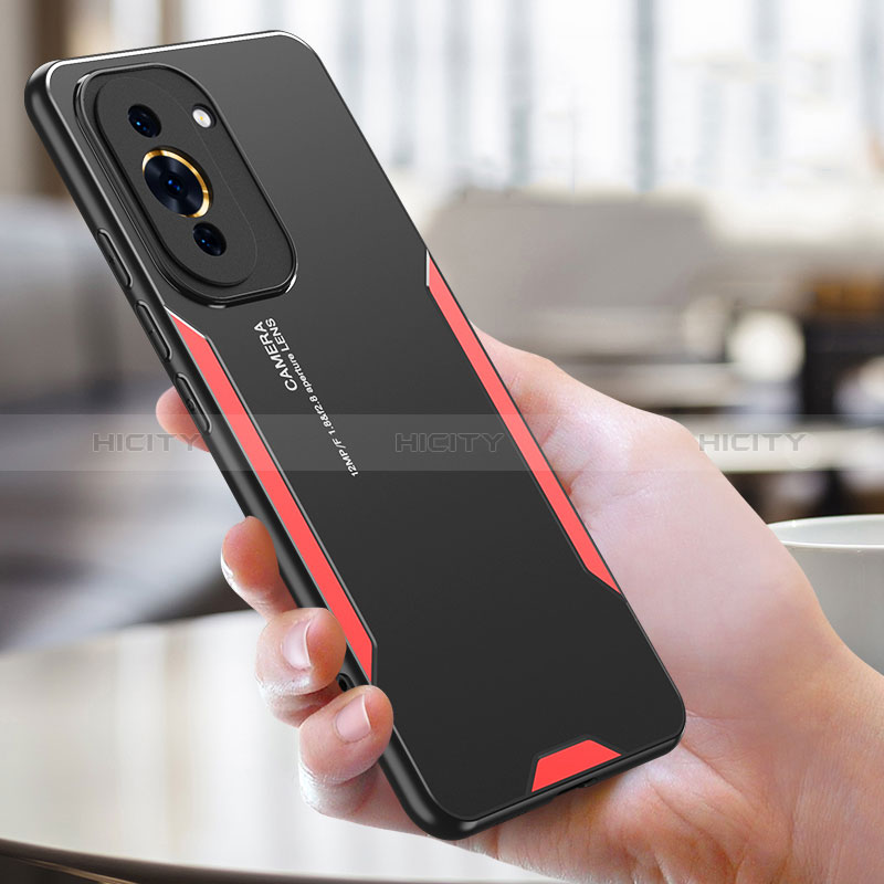 Funda Lujo Marco de Aluminio y Silicona Carcasa Bumper PB1 para Huawei Nova 10 Pro