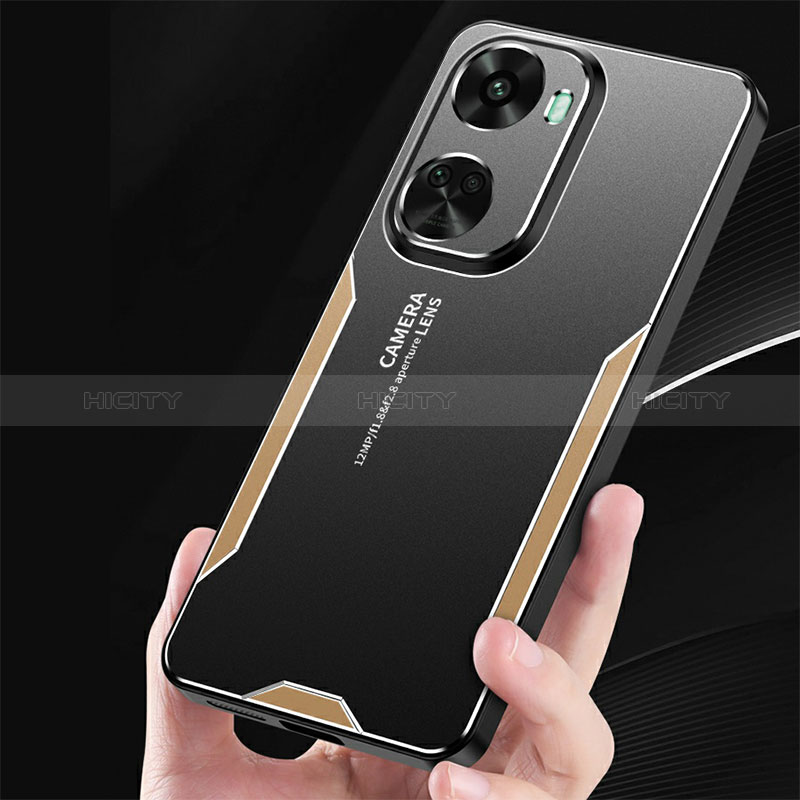 Funda Lujo Marco de Aluminio y Silicona Carcasa Bumper PB1 para Huawei Nova 11 SE