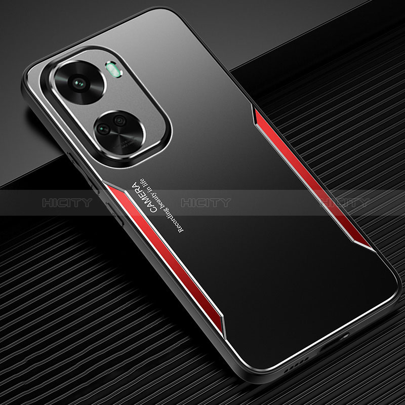 Funda Lujo Marco de Aluminio y Silicona Carcasa Bumper PB1 para Huawei Nova 11 SE Rojo