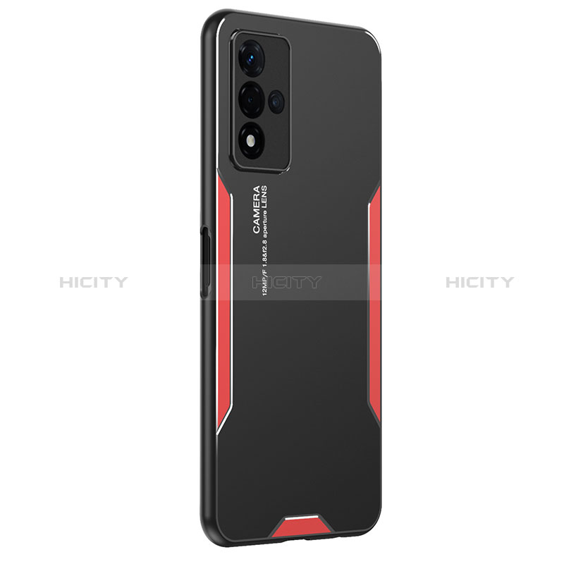 Funda Lujo Marco de Aluminio y Silicona Carcasa Bumper PB1 para Oppo A93s 5G