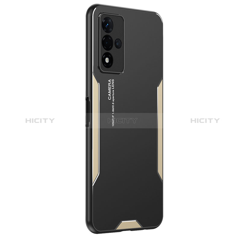 Funda Lujo Marco de Aluminio y Silicona Carcasa Bumper PB1 para Oppo A93s 5G