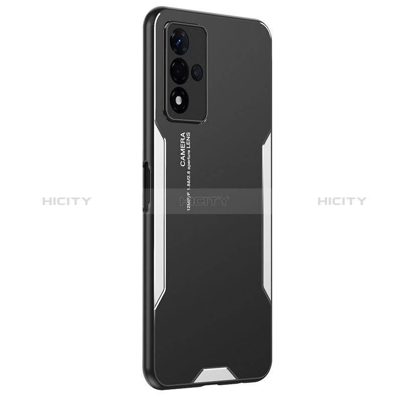 Funda Lujo Marco de Aluminio y Silicona Carcasa Bumper PB1 para Oppo A93s 5G