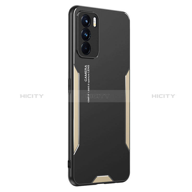 Funda Lujo Marco de Aluminio y Silicona Carcasa Bumper PB1 para Oppo K9 Pro 5G