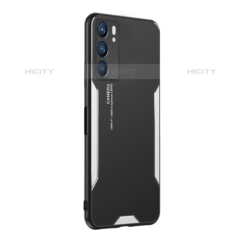 Funda Lujo Marco de Aluminio y Silicona Carcasa Bumper PB1 para Oppo Reno6 5G