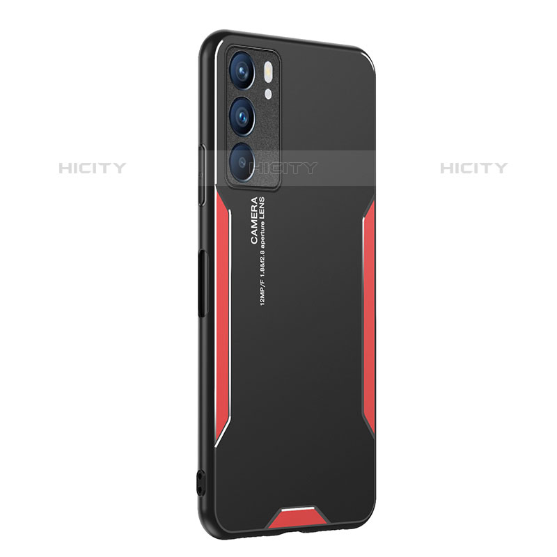 Funda Lujo Marco de Aluminio y Silicona Carcasa Bumper PB1 para Oppo Reno6 5G