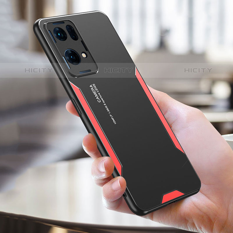 Funda Lujo Marco de Aluminio y Silicona Carcasa Bumper PB1 para Oppo Reno7 Pro 5G