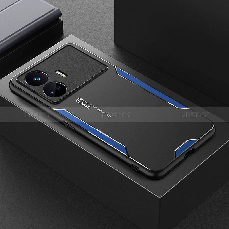 Funda Lujo Marco de Aluminio y Silicona Carcasa Bumper PB1 para Realme GT Neo5 SE 5G Azul