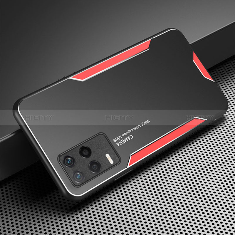 Funda Lujo Marco de Aluminio y Silicona Carcasa Bumper PB1 para Realme Q3 5G