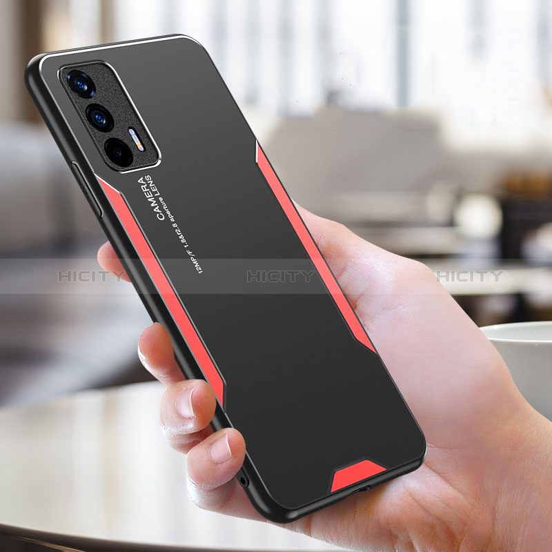 Funda Lujo Marco de Aluminio y Silicona Carcasa Bumper PB1 para Realme Q3 Pro 5G