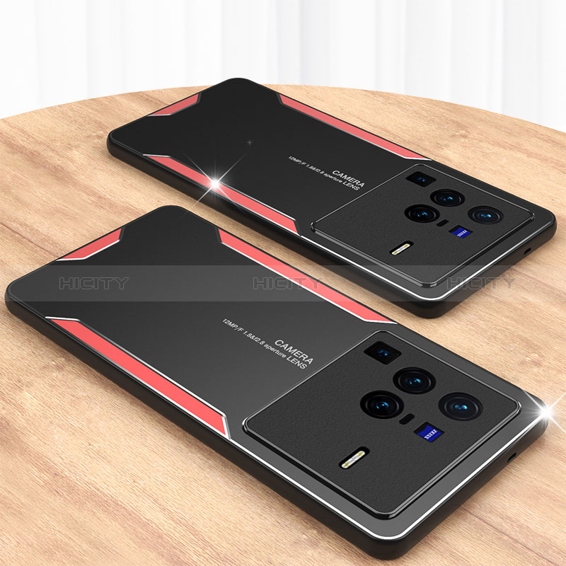 Funda Lujo Marco de Aluminio y Silicona Carcasa Bumper PB1 para Vivo X80 Pro 5G