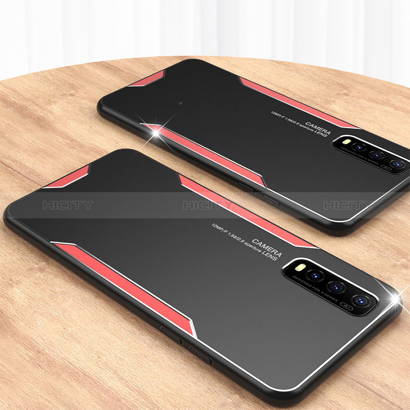 Funda Lujo Marco de Aluminio y Silicona Carcasa Bumper PB1 para Vivo Y70t 5G