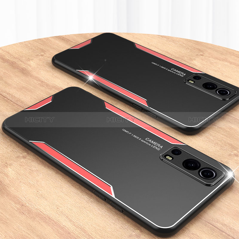 Funda Lujo Marco de Aluminio y Silicona Carcasa Bumper PB1 para Vivo Y75s 5G