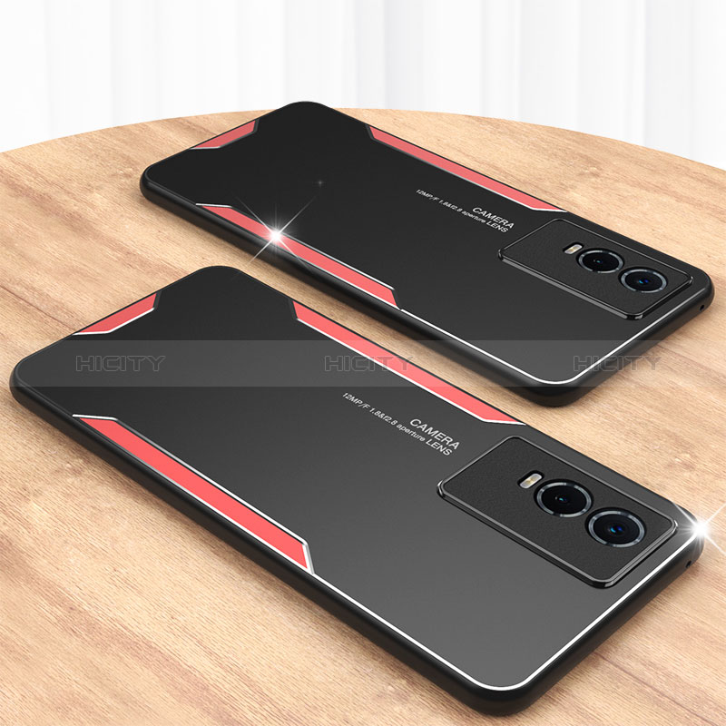 Funda Lujo Marco de Aluminio y Silicona Carcasa Bumper PB1 para Vivo Y76s 5G