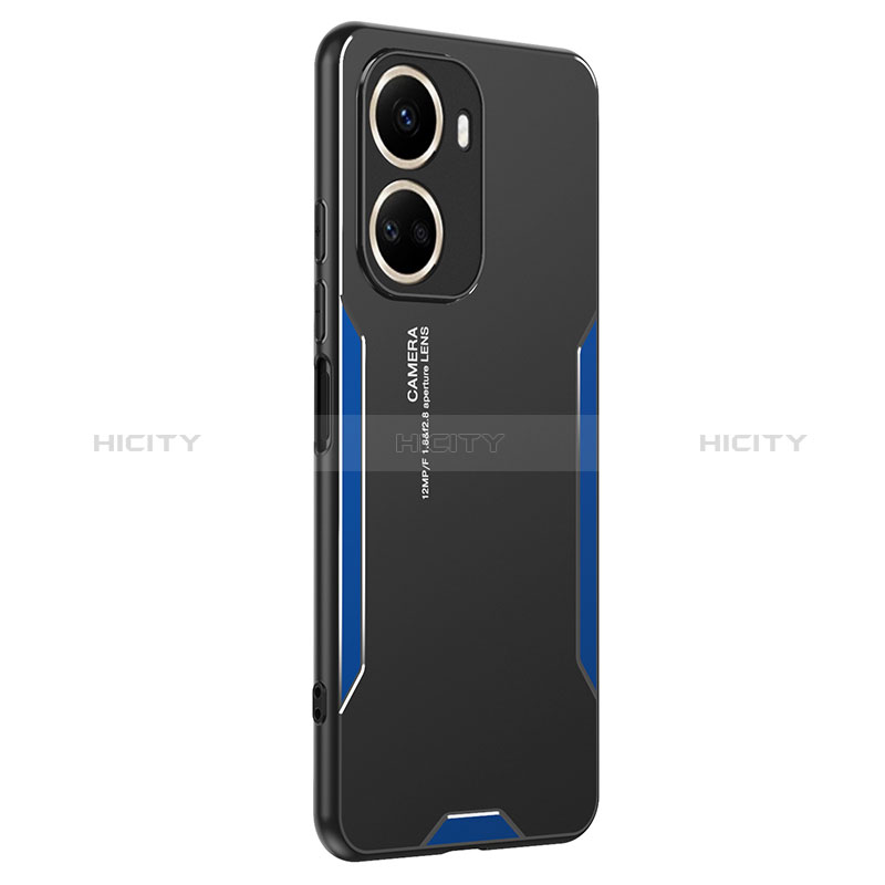 Funda Lujo Marco de Aluminio y Silicona Carcasa Bumper PB2 para Huawei Nova 10 SE Azul