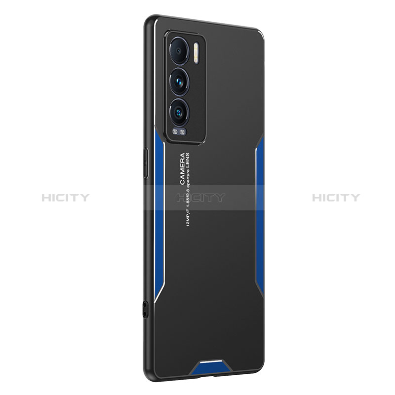 Funda Lujo Marco de Aluminio y Silicona Carcasa Bumper PB2 para Realme GT Master Explorer 5G Azul