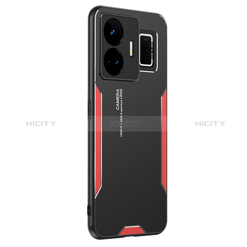 Funda Lujo Marco de Aluminio y Silicona Carcasa Bumper PB2 para Realme GT Neo5 240W 5G Rojo