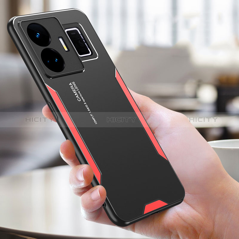 Funda Lujo Marco de Aluminio y Silicona Carcasa Bumper PB2 para Realme GT5 5G