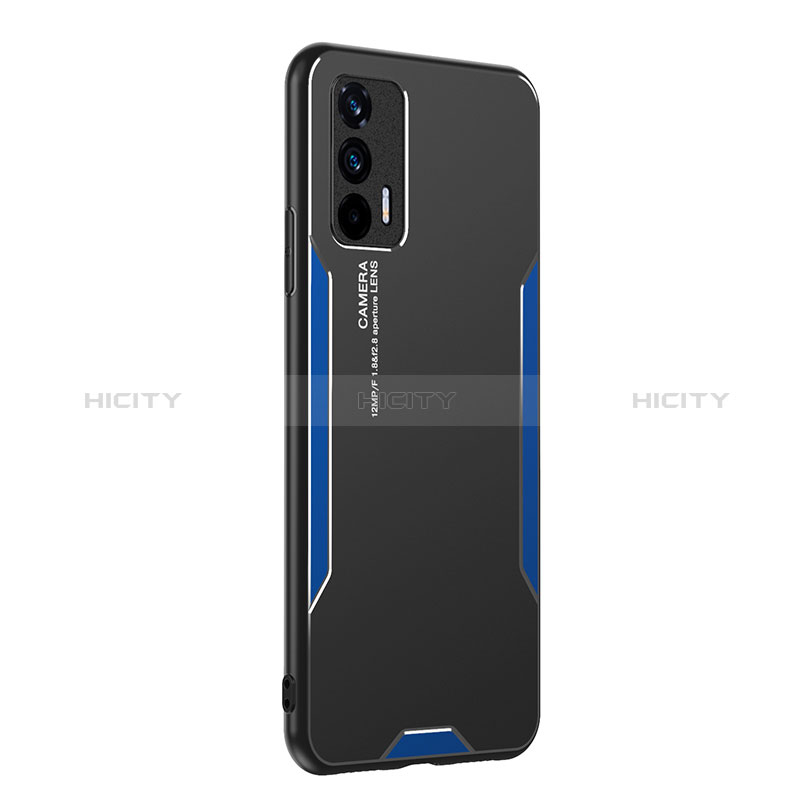 Funda Lujo Marco de Aluminio y Silicona Carcasa Bumper PB2 para Realme Q3 Pro 5G