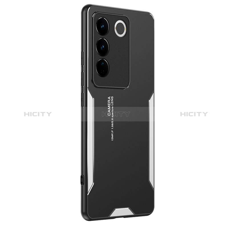 Funda Lujo Marco de Aluminio y Silicona Carcasa Bumper PB2 para Vivo V27 Pro 5G