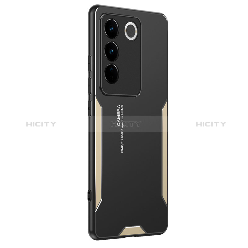 Funda Lujo Marco de Aluminio y Silicona Carcasa Bumper PB2 para Vivo V27 Pro 5G