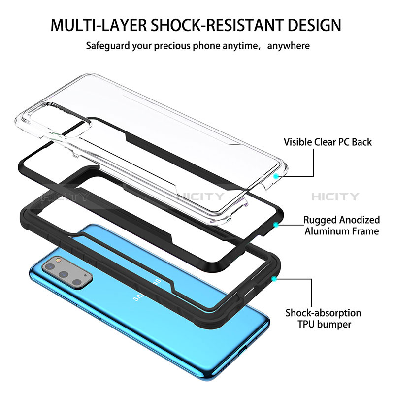 Funda Lujo Marco de Aluminio y Silicona Carcasa Bumper RJ1 para Samsung Galaxy S20 5G