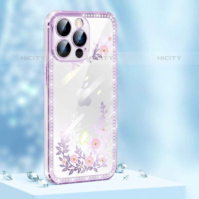 Funda Silicona Carcasa Goma Bling-Bling AT1 para Apple iPhone 15 Pro