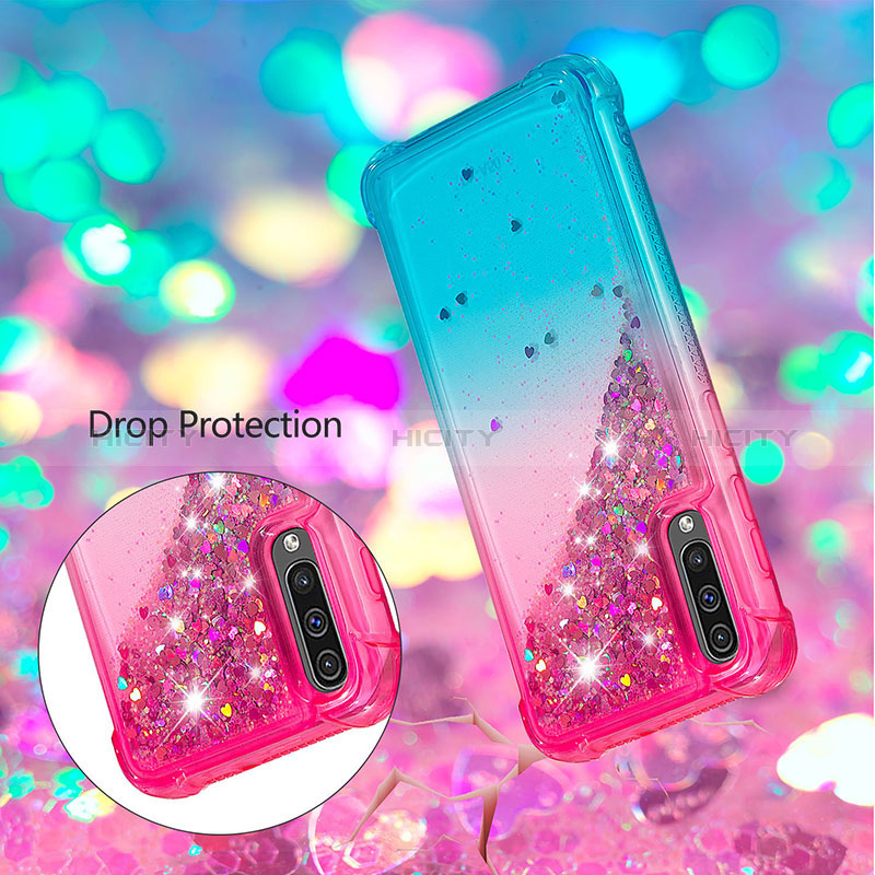 Funda Silicona Carcasa Goma Bling-Bling con Acollador Cordon Lanyard S01 para Samsung Galaxy A50S