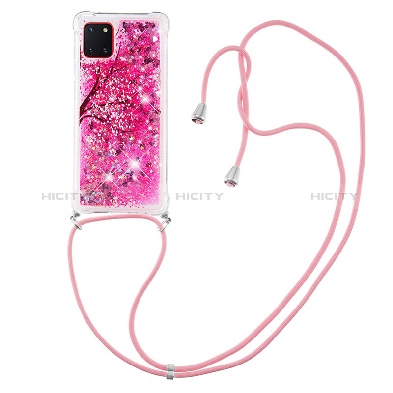 Funda Silicona Carcasa Goma Bling-Bling con Acollador Cordon Lanyard S02 para Samsung Galaxy Note 10 Lite