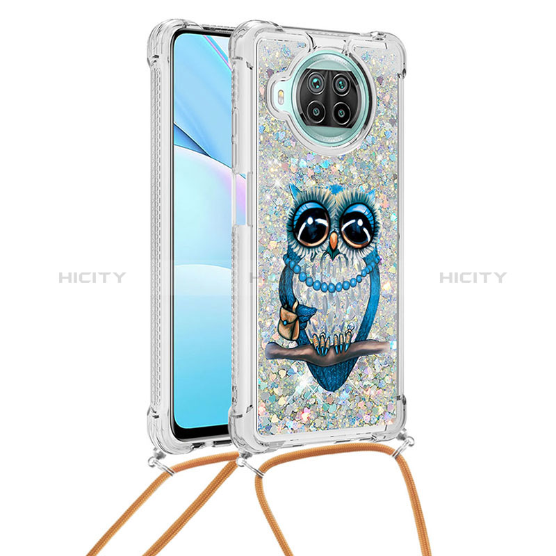 Funda Silicona Carcasa Goma Bling-Bling con Acollador Cordon Lanyard S02 para Xiaomi Mi 10T Lite 5G Multicolor