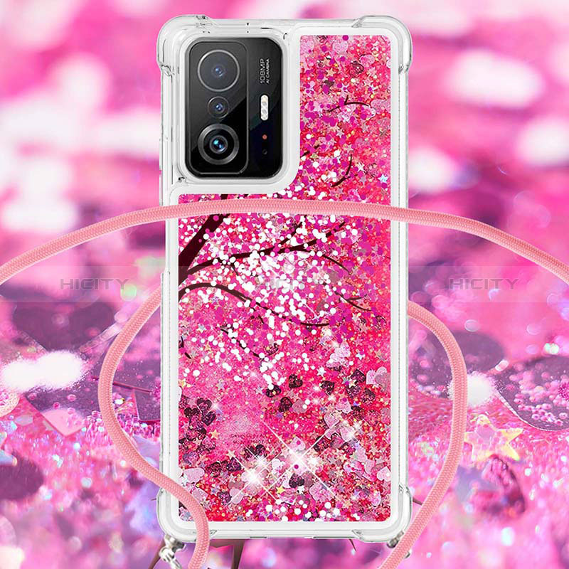 Funda Silicona Carcasa Goma Bling-Bling con Acollador Cordon Lanyard S02 para Xiaomi Mi 11T Pro 5G