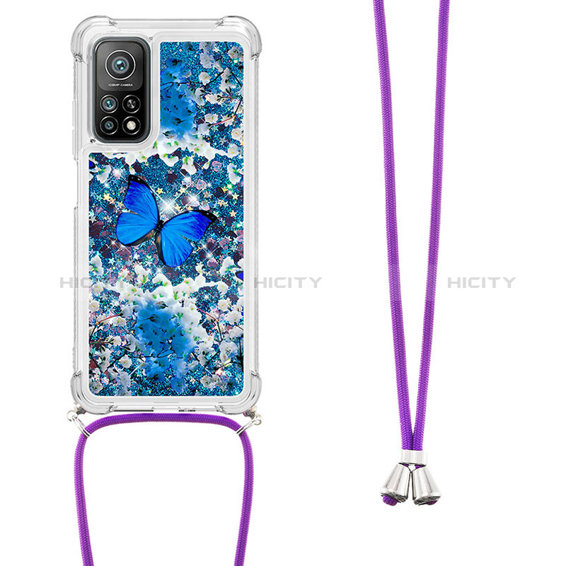 Funda Silicona Carcasa Goma Bling-Bling con Acollador Cordon Lanyard S02 para Xiaomi Redmi K30S 5G