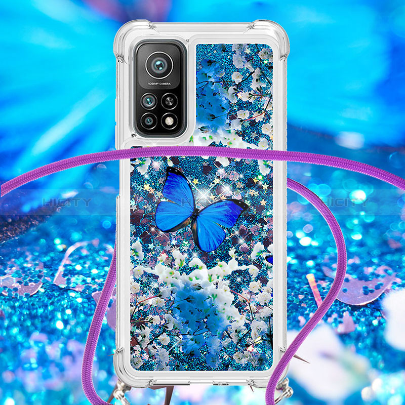 Funda Silicona Carcasa Goma Bling-Bling con Acollador Cordon Lanyard S02 para Xiaomi Redmi K30S 5G