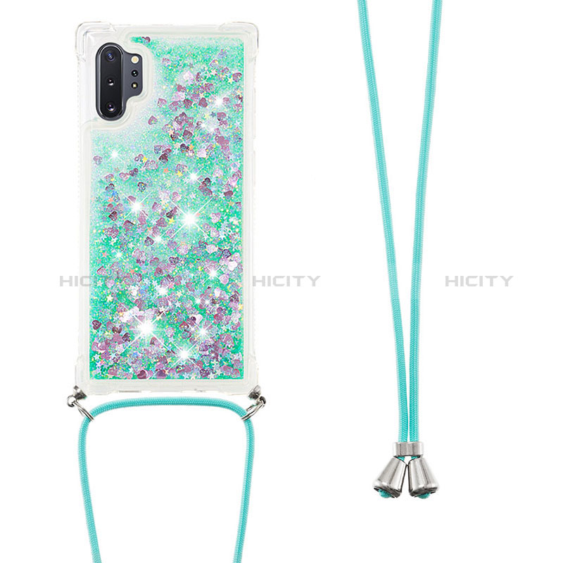 Funda Silicona Carcasa Goma Bling-Bling con Acollador Cordon Lanyard S03 para Samsung Galaxy Note 10 Plus 5G