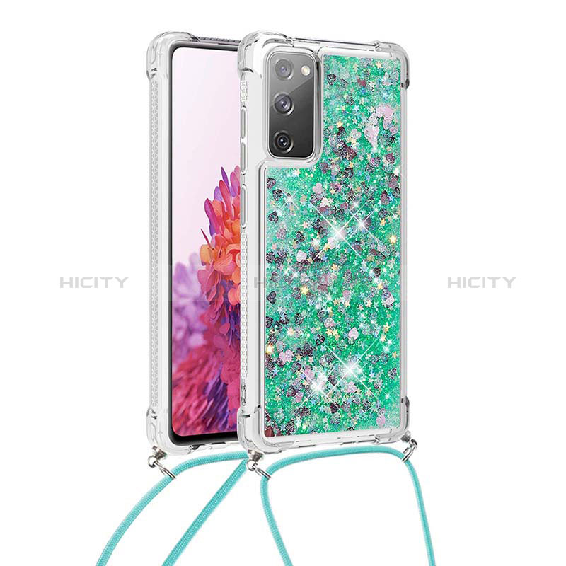 Funda Silicona Carcasa Goma Bling-Bling con Acollador Cordon Lanyard S03 para Samsung Galaxy S20 FE 4G