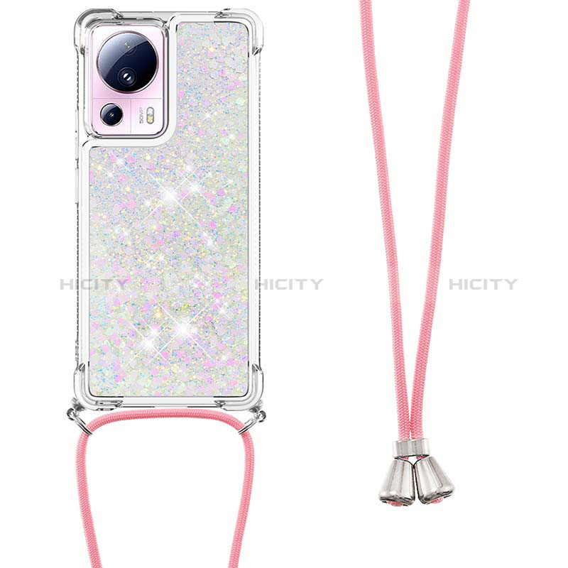 Funda Silicona Carcasa Goma Bling-Bling con Acollador Cordon Lanyard S03 para Xiaomi Civi 2 5G