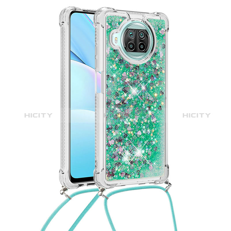 Funda Silicona Carcasa Goma Bling-Bling con Acollador Cordon Lanyard S03 para Xiaomi Mi 10i 5G